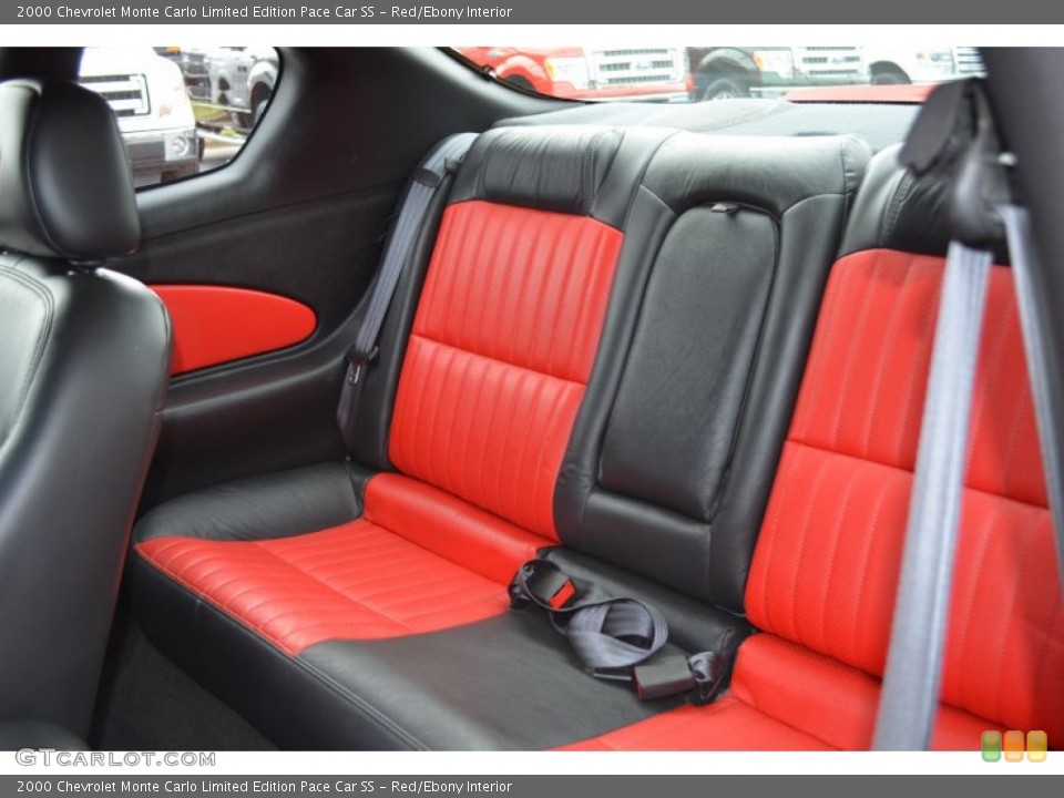 Red/Ebony Interior Rear Seat for the 2000 Chevrolet Monte Carlo Limited Edition Pace Car SS #78657570