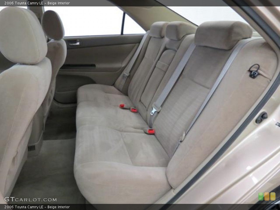 Beige Interior Rear Seat for the 2006 Toyota Camry LE #78657844