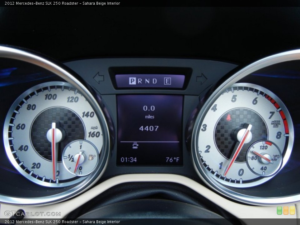 Sahara Beige Interior Gauges for the 2012 Mercedes-Benz SLK 250 Roadster #78658024