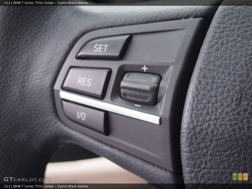 Oyster/Black Interior Controls for the 2011 BMW 7 Series 750Li Sedan #78658903
