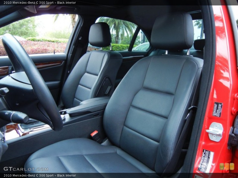 Black Interior Front Seat for the 2010 Mercedes-Benz C 300 Sport #78659104