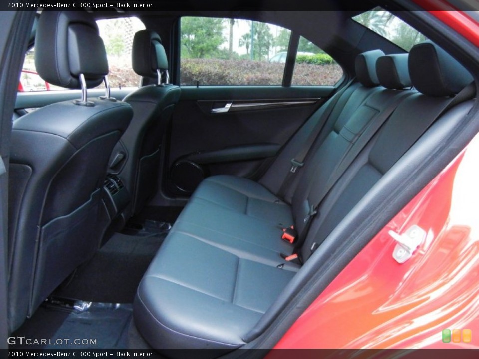 Black Interior Rear Seat for the 2010 Mercedes-Benz C 300 Sport #78659142