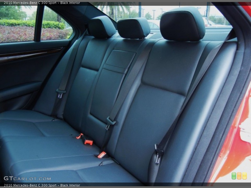 Black Interior Rear Seat for the 2010 Mercedes-Benz C 300 Sport #78659156