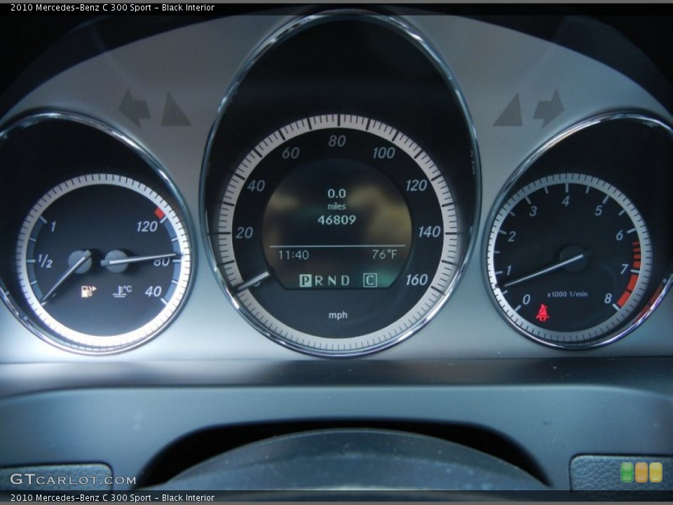 Black Interior Gauges for the 2010 Mercedes-Benz C 300 Sport #78659290
