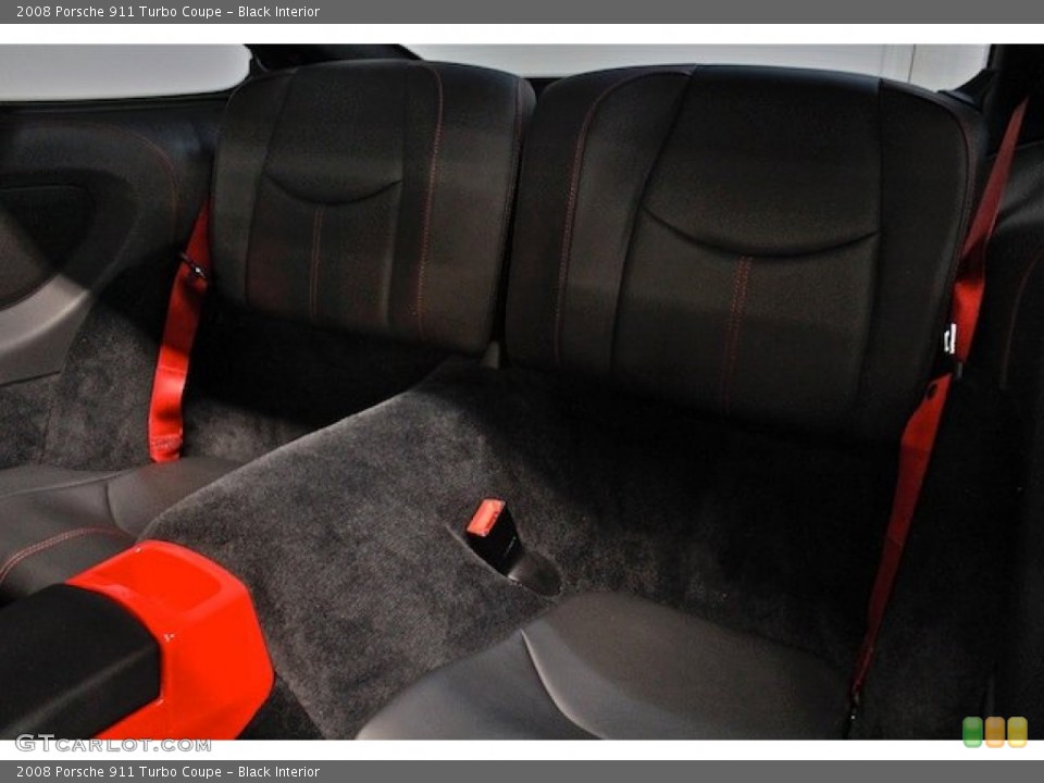 Black Interior Rear Seat for the 2008 Porsche 911 Turbo Coupe #78659351