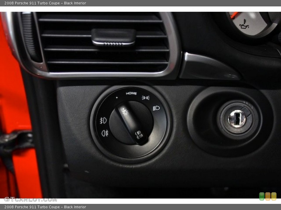 Black Interior Controls for the 2008 Porsche 911 Turbo Coupe #78659452