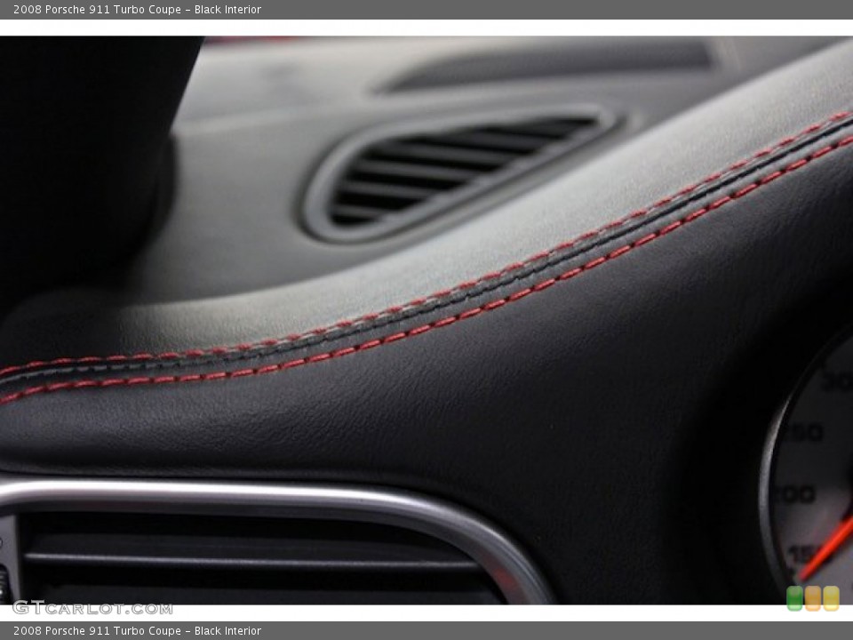 Black Interior Dashboard for the 2008 Porsche 911 Turbo Coupe #78659470