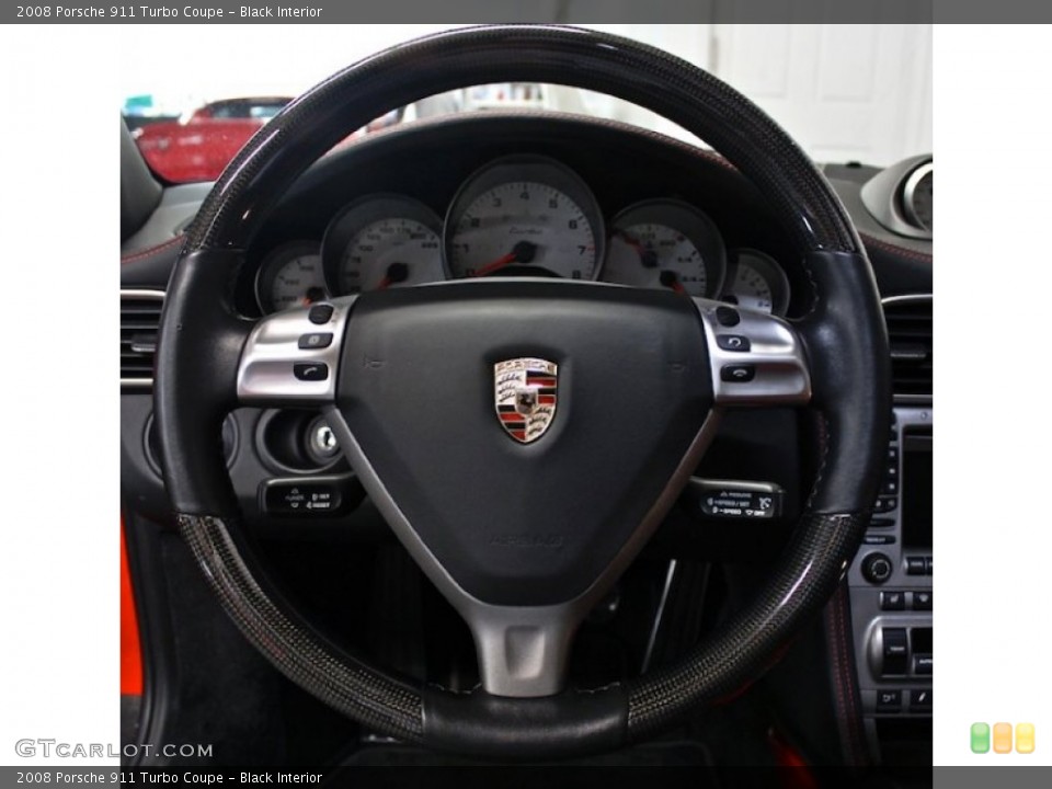 Black Interior Steering Wheel for the 2008 Porsche 911 Turbo Coupe #78659482