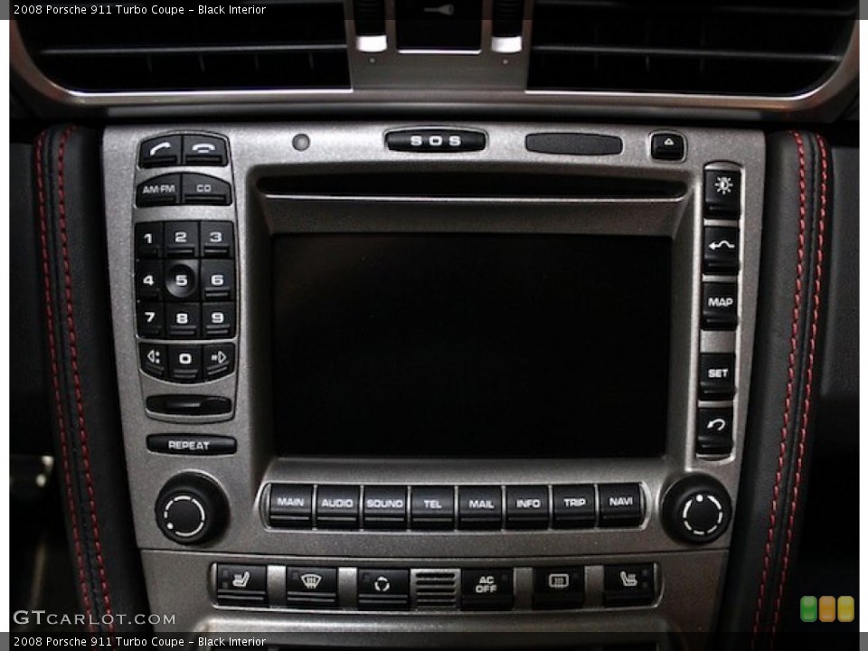 Black Interior Controls for the 2008 Porsche 911 Turbo Coupe #78659584