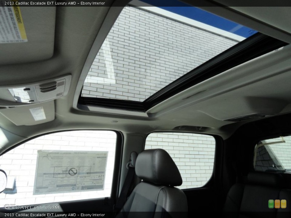 Ebony Interior Sunroof for the 2013 Cadillac Escalade EXT Luxury AWD #78659731