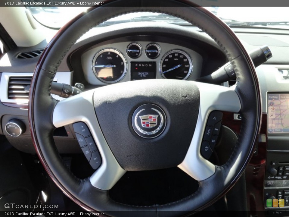 Ebony Interior Steering Wheel for the 2013 Cadillac Escalade EXT Luxury AWD #78659797