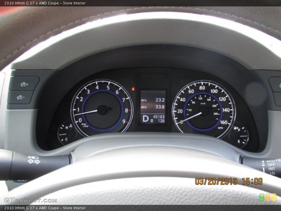 Stone Interior Gauges for the 2010 Infiniti G 37 x AWD Coupe #78660205