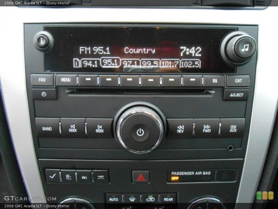 Ebony Interior Audio System for the 2009 GMC Acadia SLT #78660868