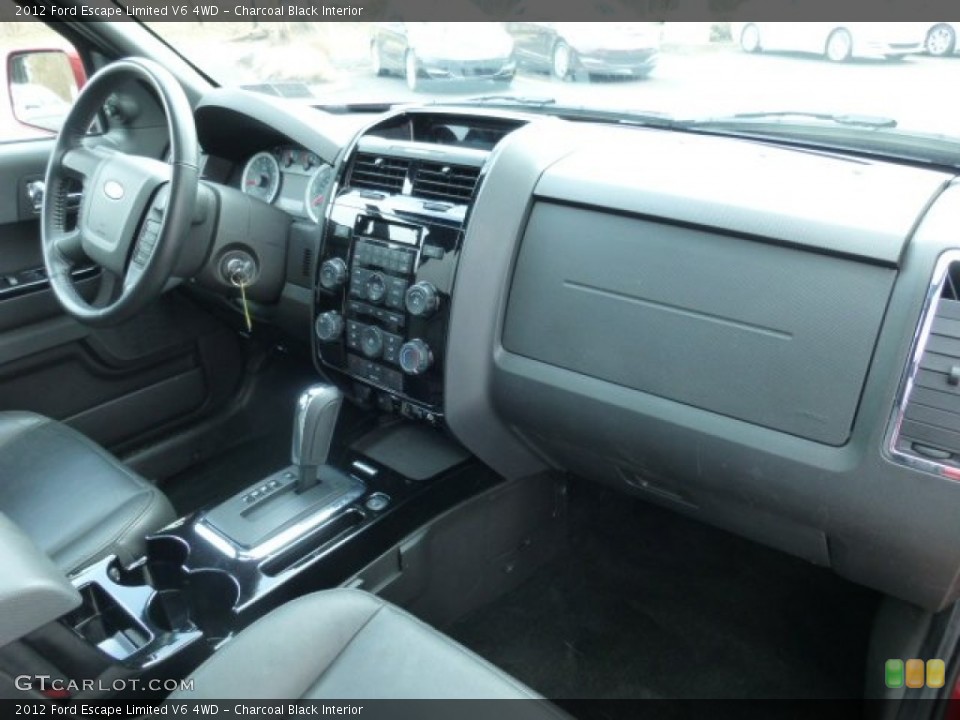 Charcoal Black Interior Dashboard for the 2012 Ford Escape Limited V6 4WD #78661537