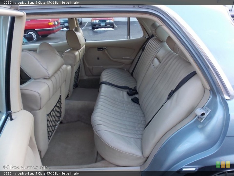 Beige Interior Rear Seat for the 1980 Mercedes-Benz S Class 450 SEL #78663518