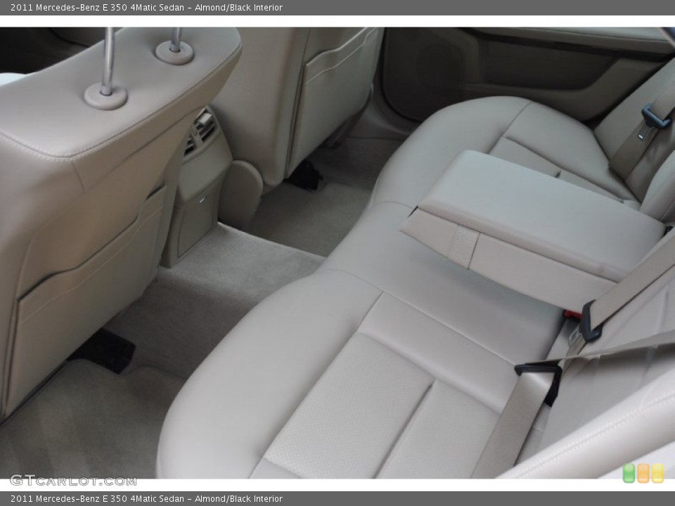 Almond/Black Interior Rear Seat for the 2011 Mercedes-Benz E 350 4Matic Sedan #78666167