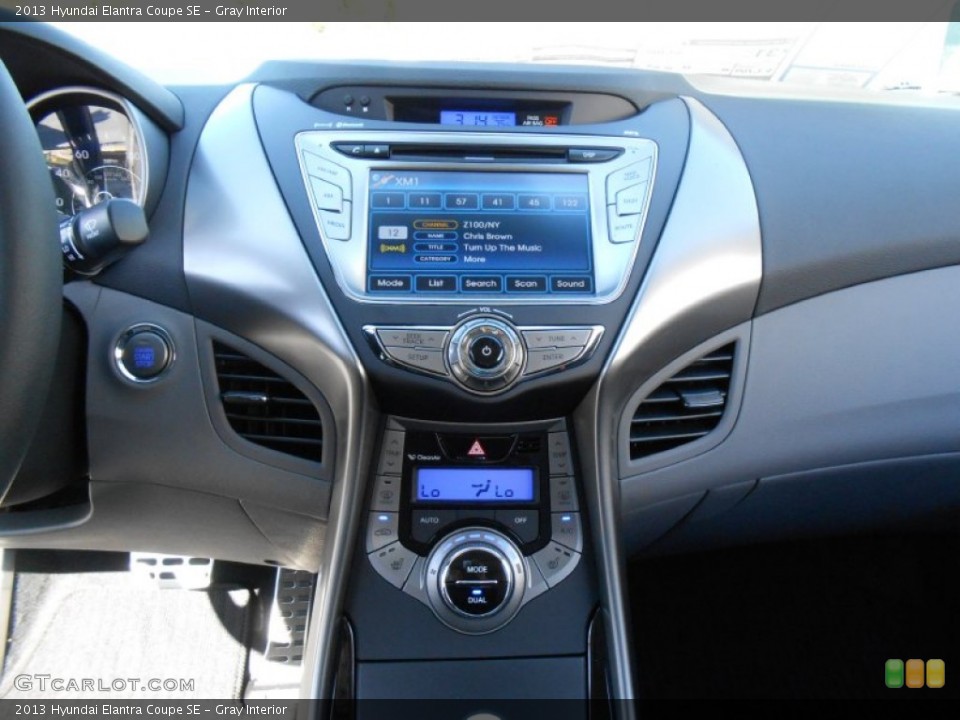Gray Interior Controls for the 2013 Hyundai Elantra Coupe SE #78666384