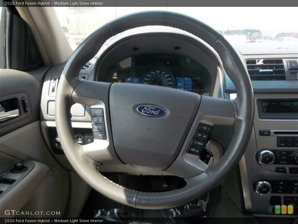 Medium Light Stone Interior Steering Wheel for the 2010 Ford Fusion Hybrid #78666772