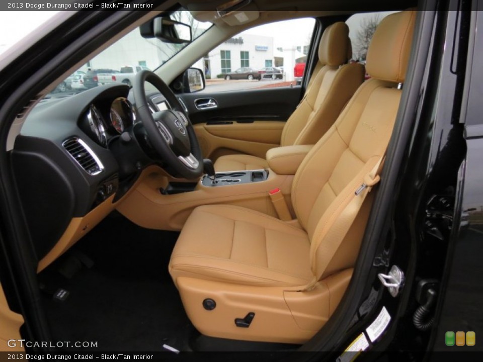 Black/Tan Interior Front Seat for the 2013 Dodge Durango Citadel #78667507