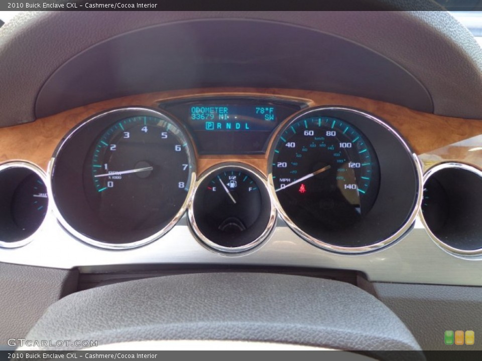 Cashmere/Cocoa Interior Gauges for the 2010 Buick Enclave CXL #78668545