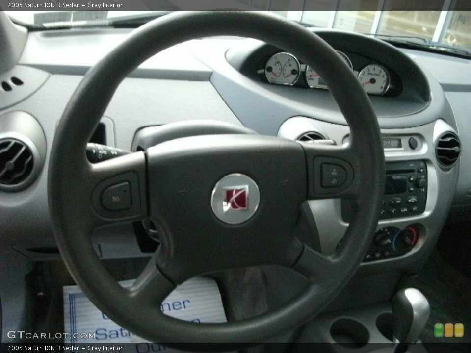Gray Interior Steering Wheel for the 2005 Saturn ION 3 Sedan #78670214