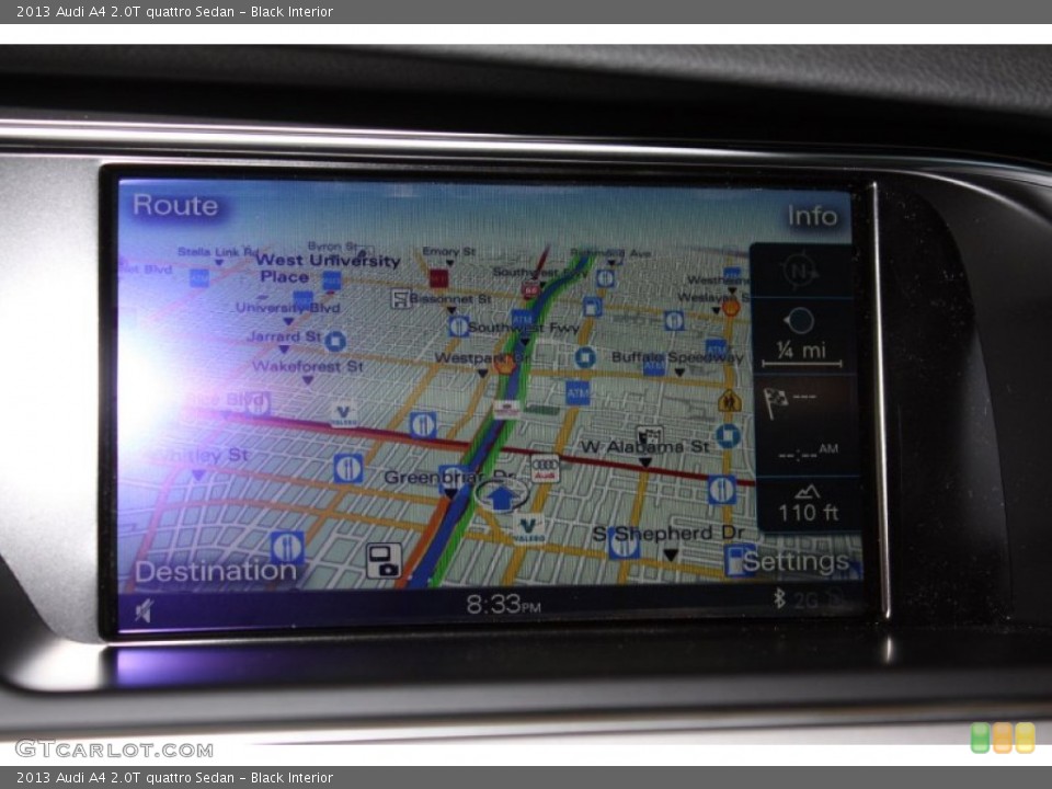 Black Interior Navigation for the 2013 Audi A4 2.0T quattro Sedan #78670486