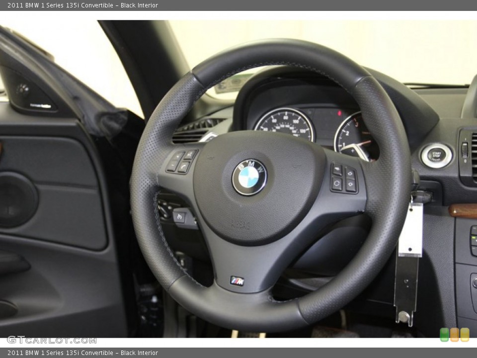 Black Interior Steering Wheel for the 2011 BMW 1 Series 135i Convertible #78670636