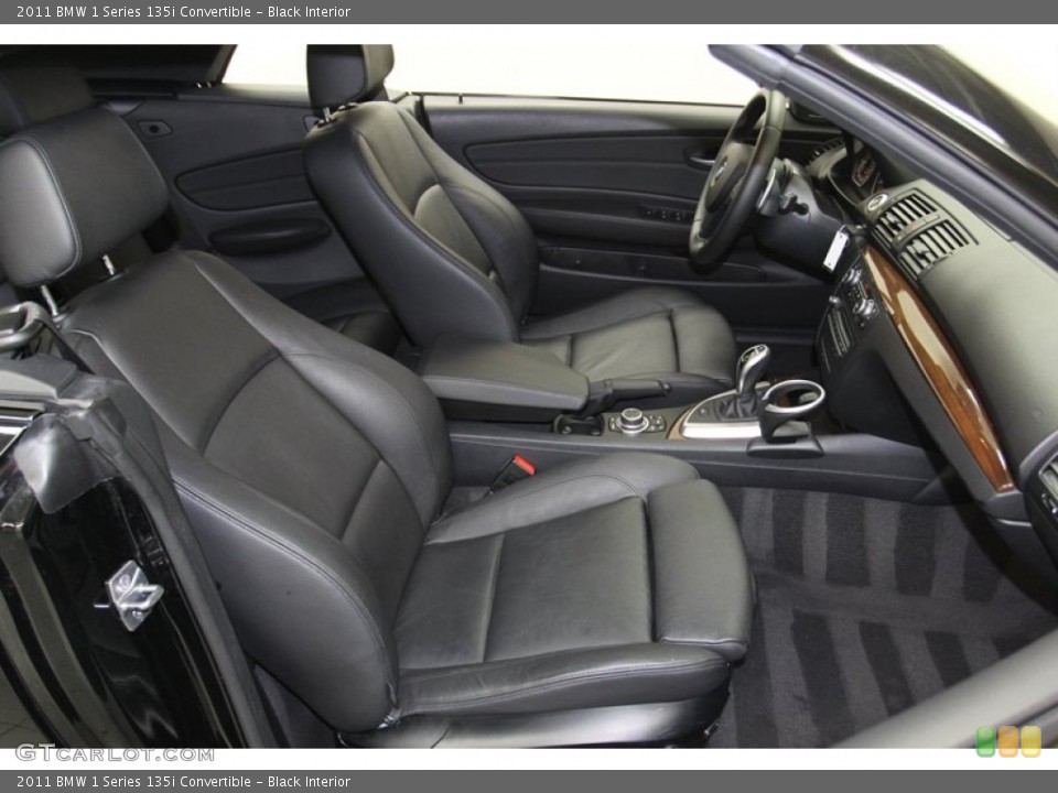 Black Interior Front Seat for the 2011 BMW 1 Series 135i Convertible #78670786