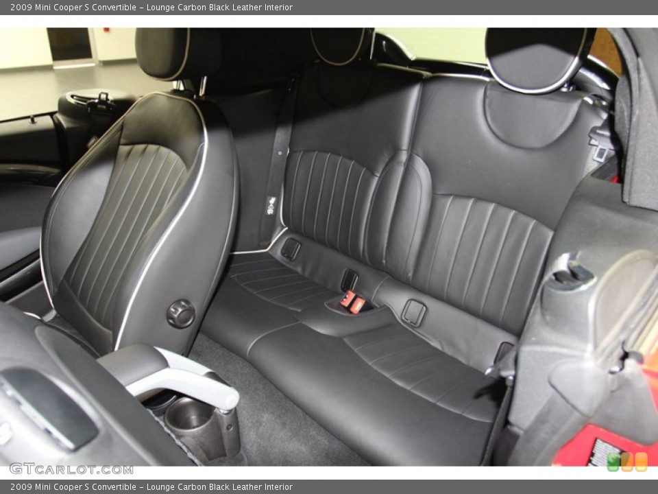 Lounge Carbon Black Leather Interior Rear Seat for the 2009 Mini Cooper S Convertible #78671156