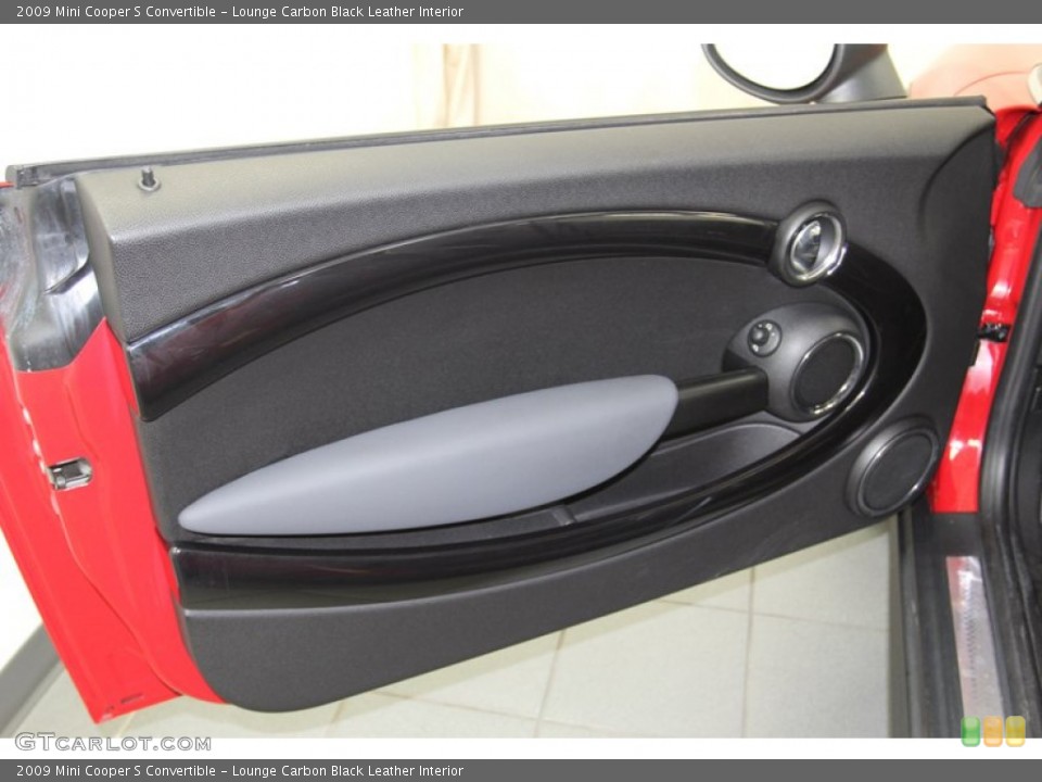 Lounge Carbon Black Leather Interior Door Panel for the 2009 Mini Cooper S Convertible #78671177