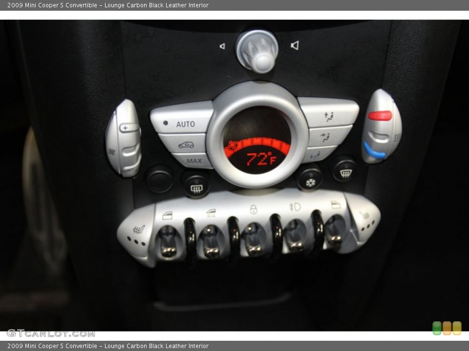 Lounge Carbon Black Leather Interior Controls for the 2009 Mini Cooper S Convertible #78671262