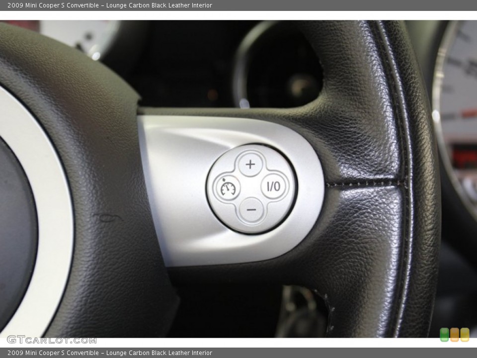 Lounge Carbon Black Leather Interior Controls for the 2009 Mini Cooper S Convertible #78671387