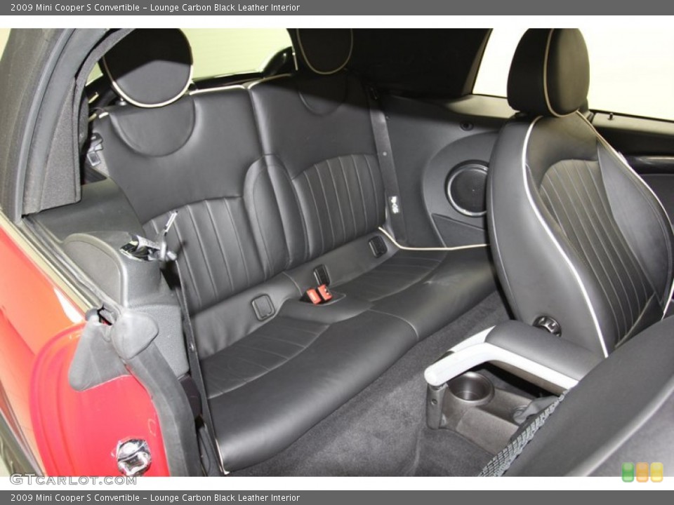 Lounge Carbon Black Leather Interior Rear Seat for the 2009 Mini Cooper S Convertible #78671476