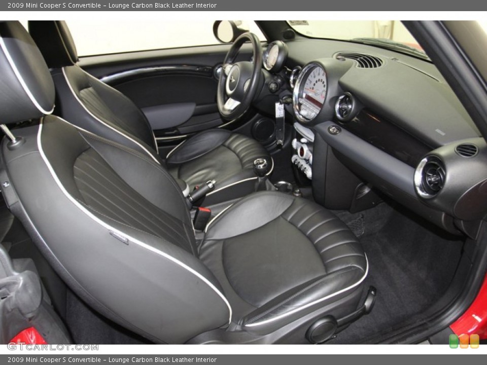 Lounge Carbon Black Leather Interior Front Seat for the 2009 Mini Cooper S Convertible #78671490