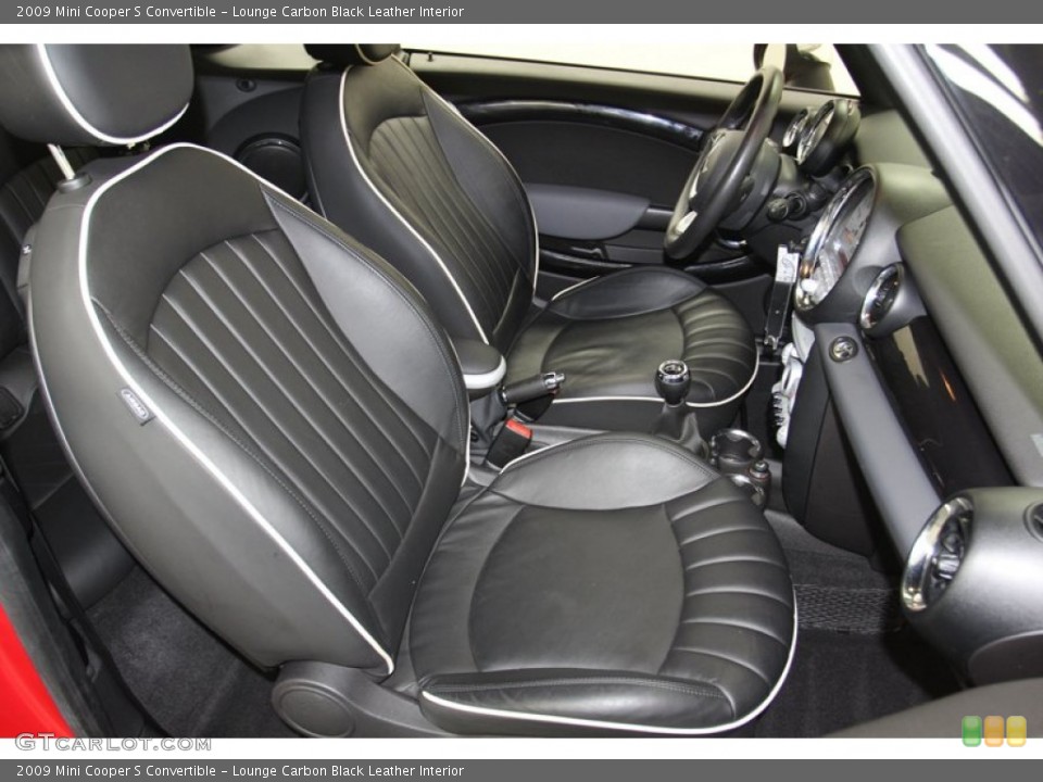 Lounge Carbon Black Leather Interior Front Seat for the 2009 Mini Cooper S Convertible #78671553