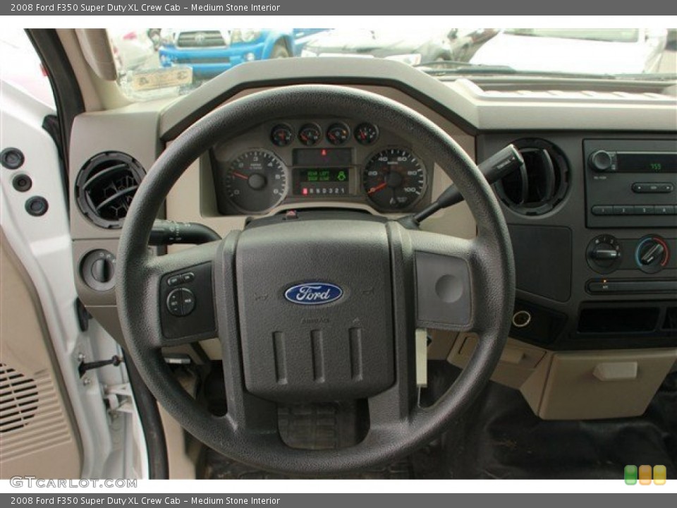 Medium Stone Interior Steering Wheel for the 2008 Ford F350 Super Duty XL Crew Cab #78671578