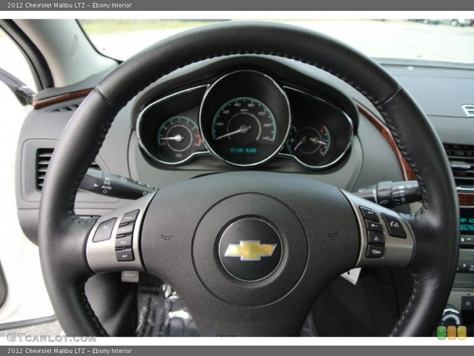 Ebony Interior Steering Wheel for the 2012 Chevrolet Malibu LTZ #78675130