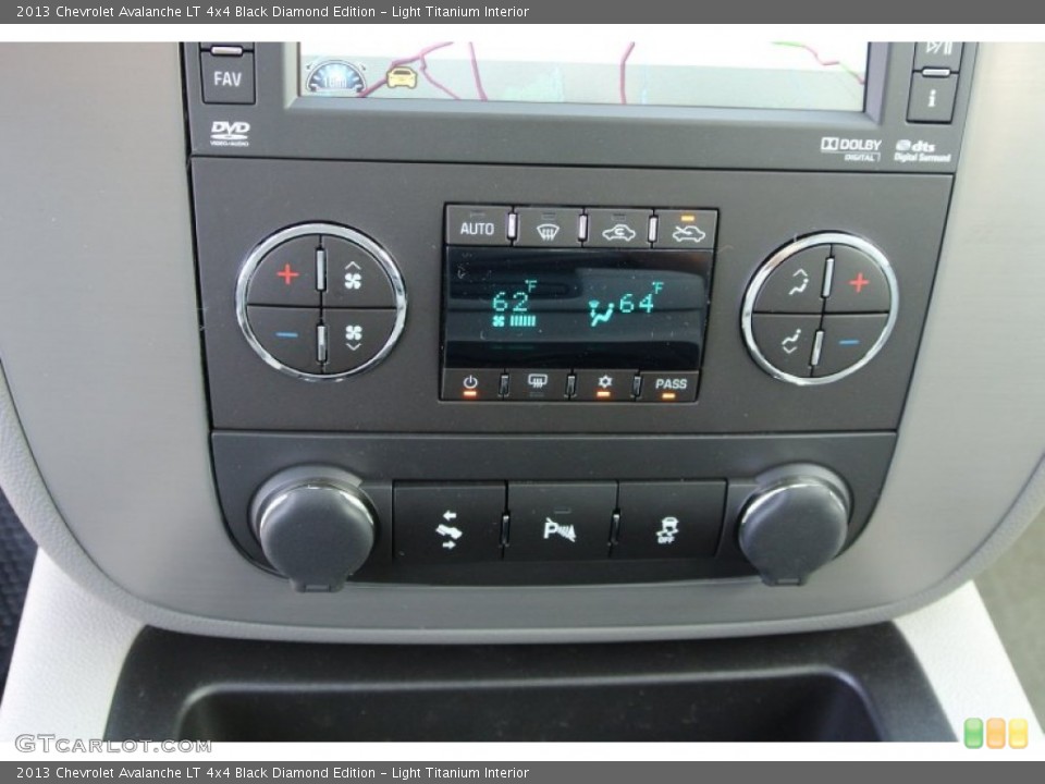 Light Titanium Interior Controls for the 2013 Chevrolet Avalanche LT 4x4 Black Diamond Edition #78679980