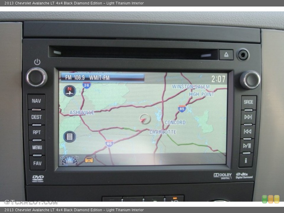 Light Titanium Interior Navigation for the 2013 Chevrolet Avalanche LT 4x4 Black Diamond Edition #78679988