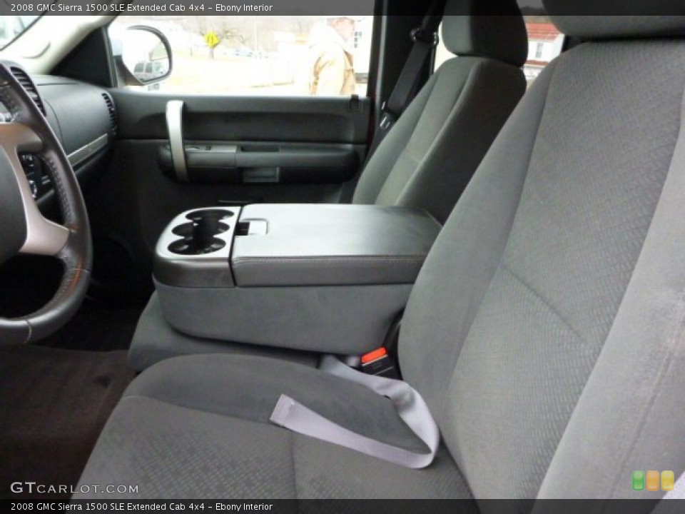 Ebony Interior Front Seat for the 2008 GMC Sierra 1500 SLE Extended Cab 4x4 #78680878