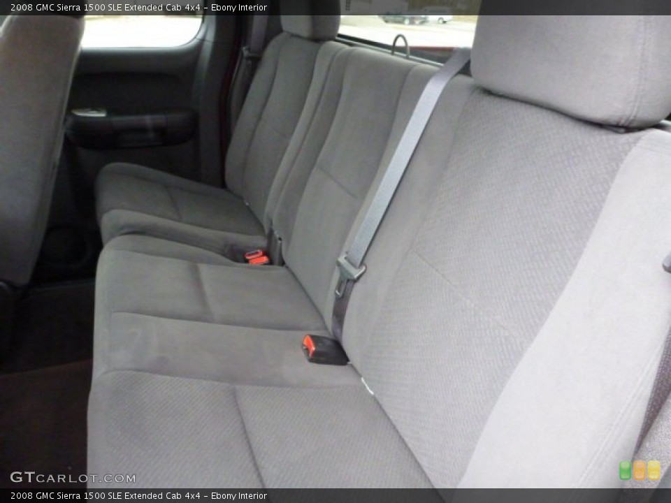 Ebony Interior Rear Seat for the 2008 GMC Sierra 1500 SLE Extended Cab 4x4 #78680899
