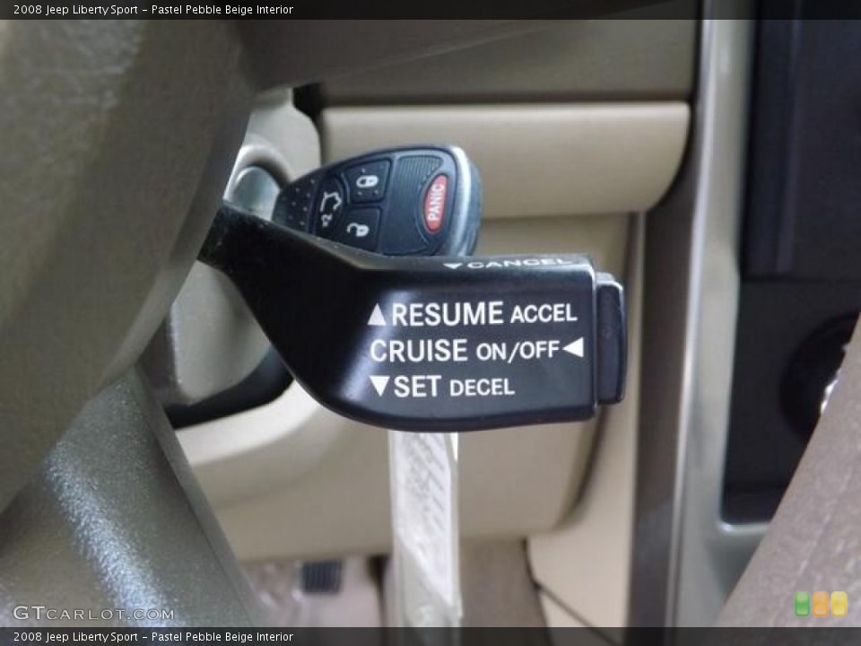 Pastel Pebble Beige Interior Controls for the 2008 Jeep Liberty Sport #78681025