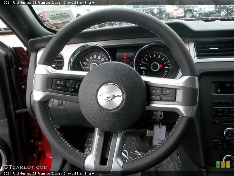 Charcoal Black Interior Steering Wheel for the 2014 Ford Mustang GT Premium Coupe #78682621