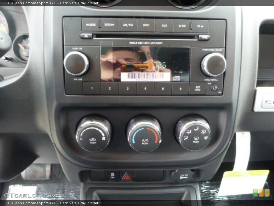 Dark Slate Gray Interior Controls for the 2014 Jeep Compass Sport 4x4 #78683341