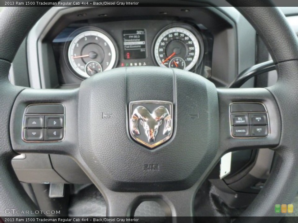 Black/Diesel Gray Interior Steering Wheel for the 2013 Ram 1500 Tradesman Regular Cab 4x4 #78684343