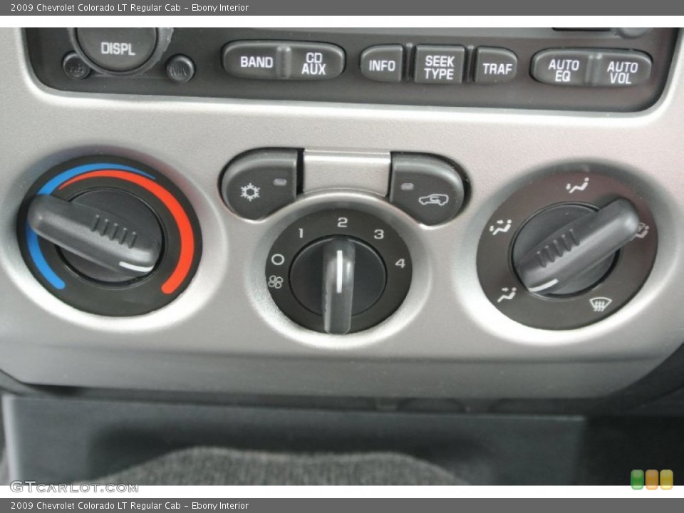 Ebony Interior Controls for the 2009 Chevrolet Colorado LT Regular Cab #78685117