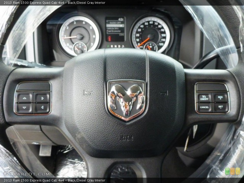Black/Diesel Gray Interior Steering Wheel for the 2013 Ram 1500 Express Quad Cab 4x4 #78685275