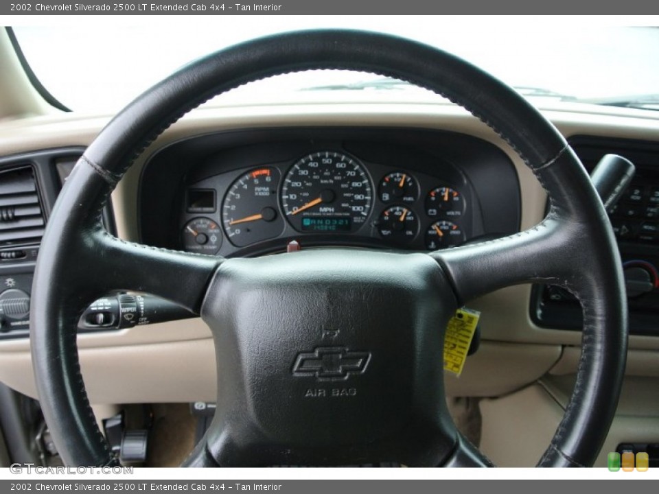 Tan Interior Steering Wheel for the 2002 Chevrolet Silverado 2500 LT Extended Cab 4x4 #78685525