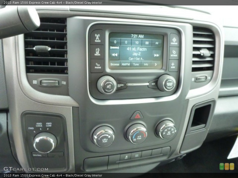 Black/Diesel Gray Interior Controls for the 2013 Ram 1500 Express Crew Cab 4x4 #78685603
