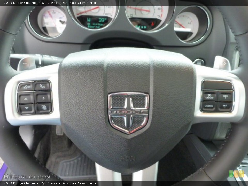Dark Slate Gray Interior Controls for the 2013 Dodge Challenger R/T Classic #78687940